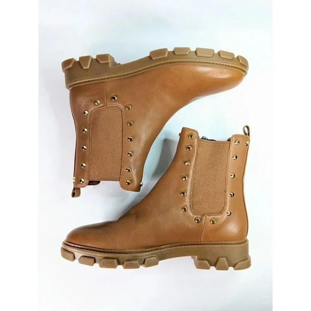 Michael Kors Women's Ridley Studded Lug-Sole Chelsea Booties Size 9 (MSRP $225) - Picture 9 of 12